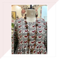 Red And Taupe Block Printed Kurta And Pallazo