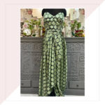 Pista Green And Black Printed Modal Silk Co-Ord Set