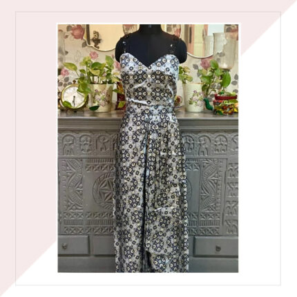 Grey And Black Printed Modal Silk Co-Ord Set