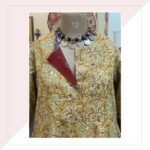 Mustard And Beige Kalamkari Dress
