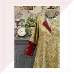 Mustard And Beige Kalamkari Dress