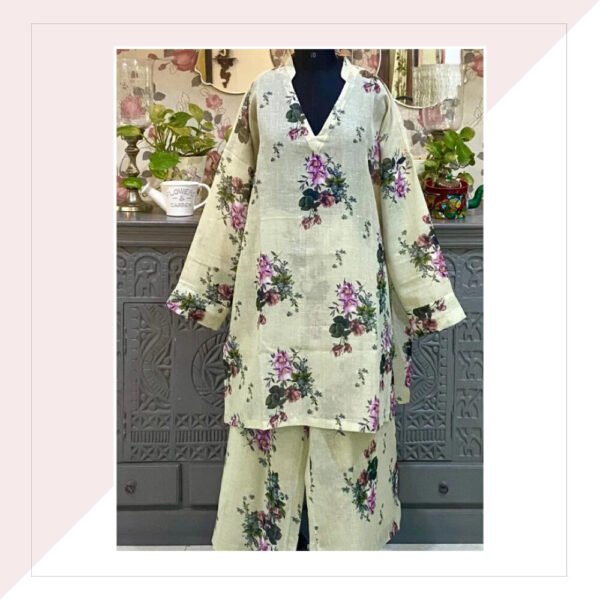 Linen Floral Print Co-Ord Set