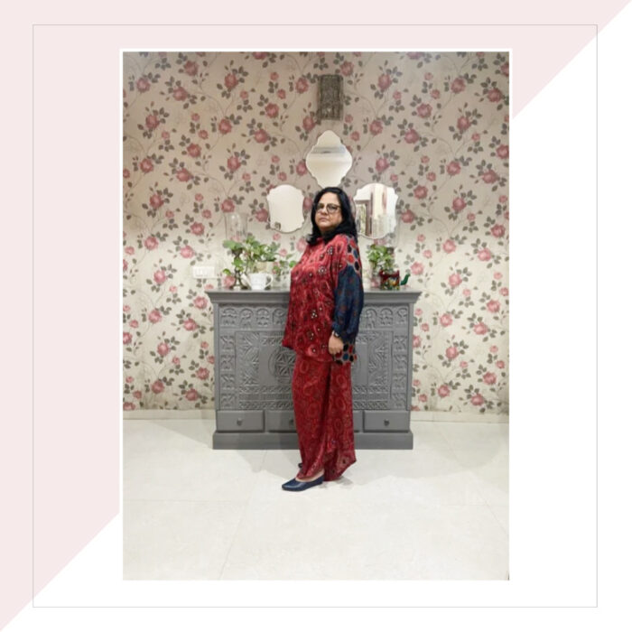 Blue Red Ajrakh Modal Co-Ord Set