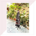 Black and Red Ajrakh Cotton Kaftan Dress