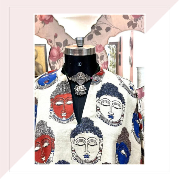 Multicolor - Kalamkari Block Printed Cotton Wrap Around Skirt