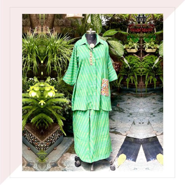 Green Ikat Co-Ord Set