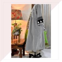 Handloom Mirror Work Kurta With Ikat Dupatta