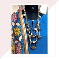 Blue Suit And Mustard Kalamkari Dupatta