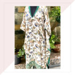 Floral Silk Kaftan Dress