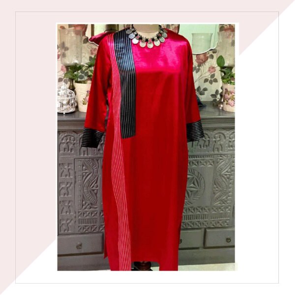 Hot Pink Mashru Dress/Kurta