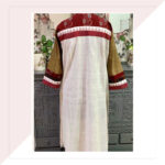 Off WhiteHandloom Jacket With Multicolour Yoke With Inner