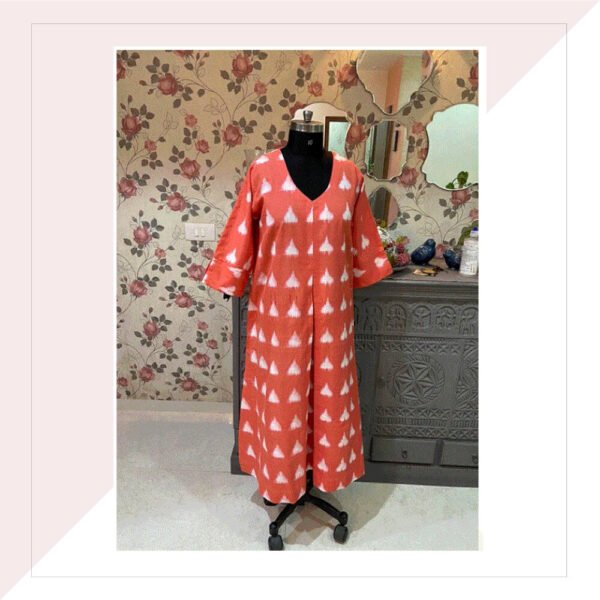 Orange Ikat Dress