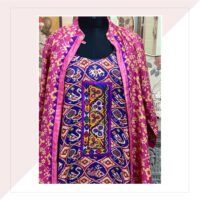 Pink And Purple Pashmina Wool Jacket And Inner