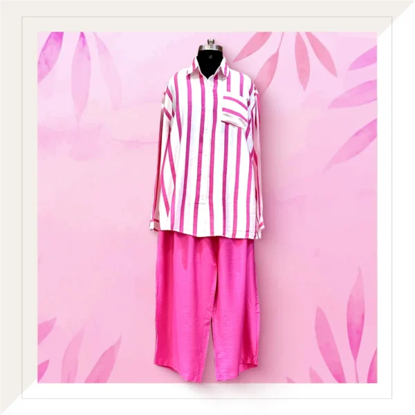 Hot Pink & White Stripes Cord Set