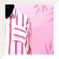 Hot Pink & White Stripes Cord Set