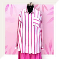 Hot Pink & White Stripes Cord Set