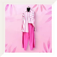 Hot Pink & White Stripes Cord Set