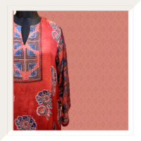 Ajrakh modal red and indigo kurta and palazzo