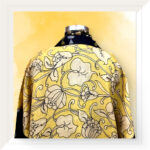 Yellow and Black Tussar Kalamkari Kurta with Palazzo