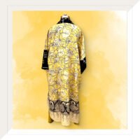 Yellow and Black Tussar Kalamkari Kurta with Palazzo