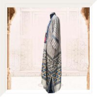 Ajrakh Modal Dress With Brocade